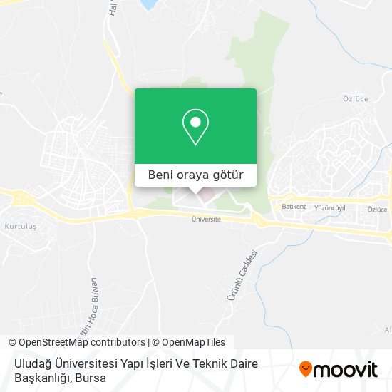 Uludağ Üniversitesi Yapı İşleri Ve Teknik Daire Başkanlığı harita