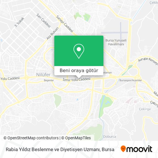 Rabia Yıldız Beslenme ve Diyetisyen Uzmanı harita