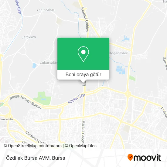 Özdilek Bursa AVM harita