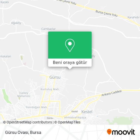 Gürsu Ovası harita
