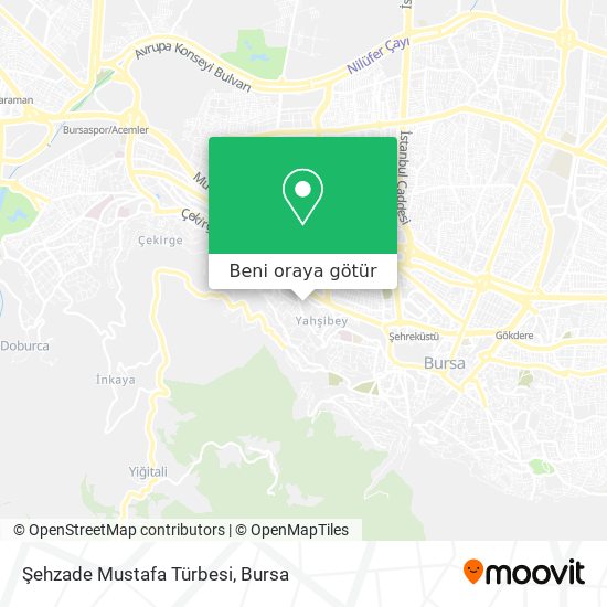 Şehzade Mustafa Türbesi harita