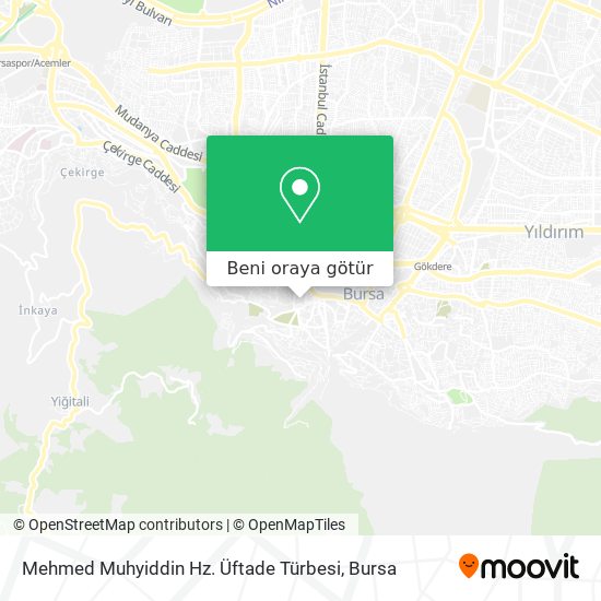 Mehmed Muhyiddin Hz. Üftade Türbesi harita