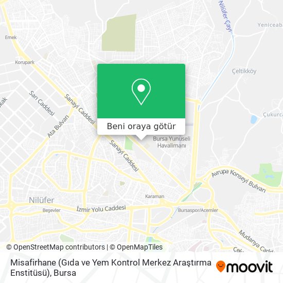 Misafirhane (Gıda ve Yem Kontrol Merkez Araştırma Enstitüsü) harita