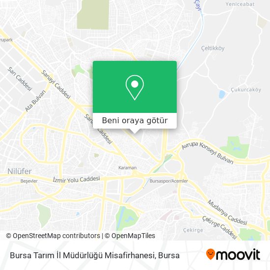 Bursa Tarım İl Müdürlüğü Misafirhanesi harita
