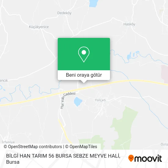 BİLGİ HAN TARIM  56 BURSA SEBZE MEYVE HALİ harita