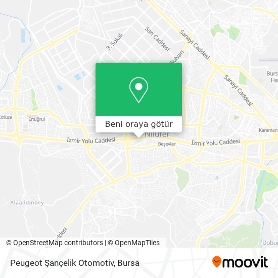 Peugeot Şançelik Otomotiv harita