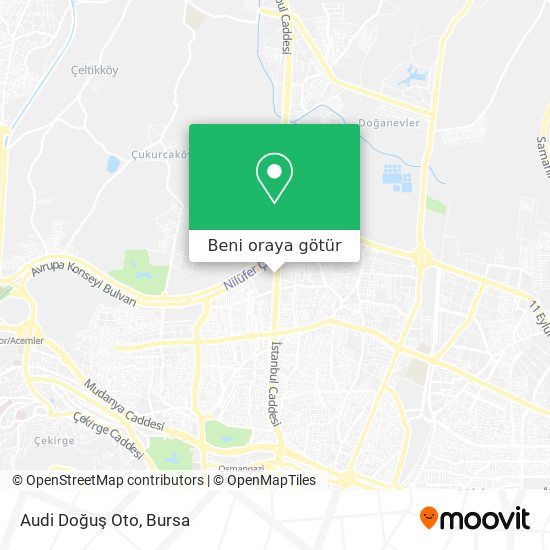 Audi Doğuş Oto harita