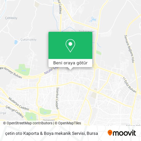 çetin oto Kaporta & Boya mekanik Servisi harita