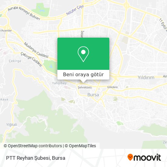 PTT Reyhan Şubesi harita