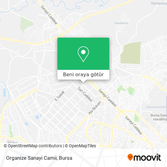 Organize Sanayi Camii harita
