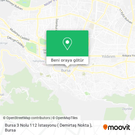 Bursa 3 Nolu 112 İstasyonu ( Demirtaş Nokta ) harita