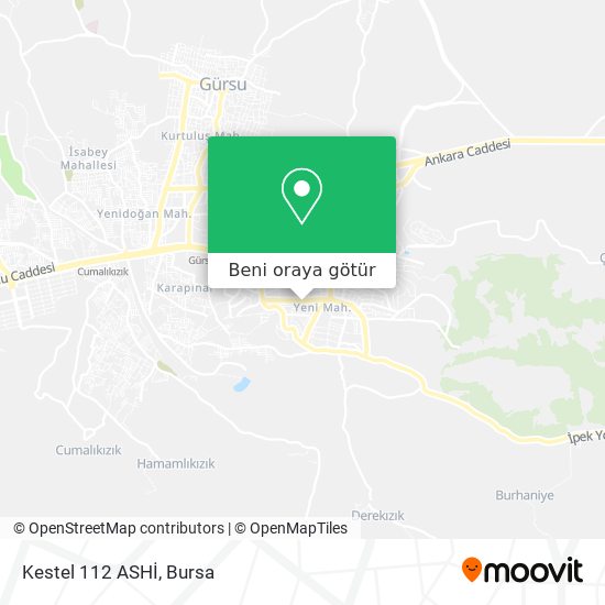 Kestel 112 ASHİ harita