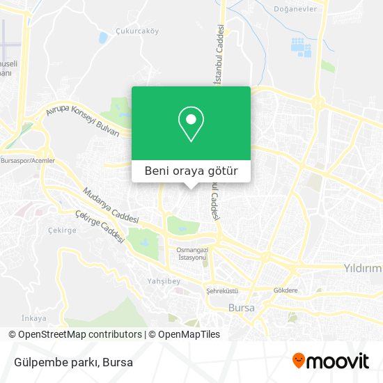 Gülpembe parkı harita