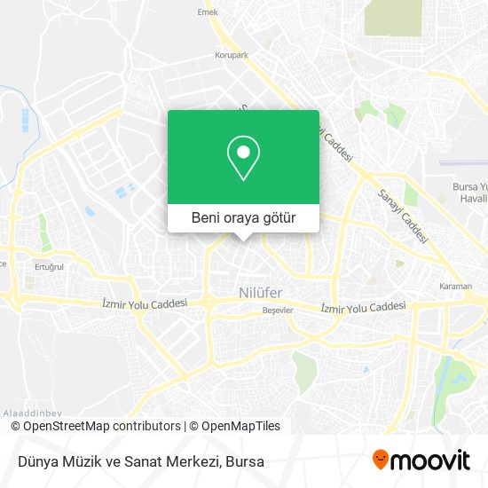 Dünya Müzik ve Sanat Merkezi harita