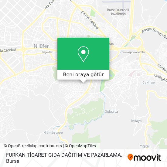 FURKAN TİCARET GIDA DAĞITIM VE PAZARLAMA harita