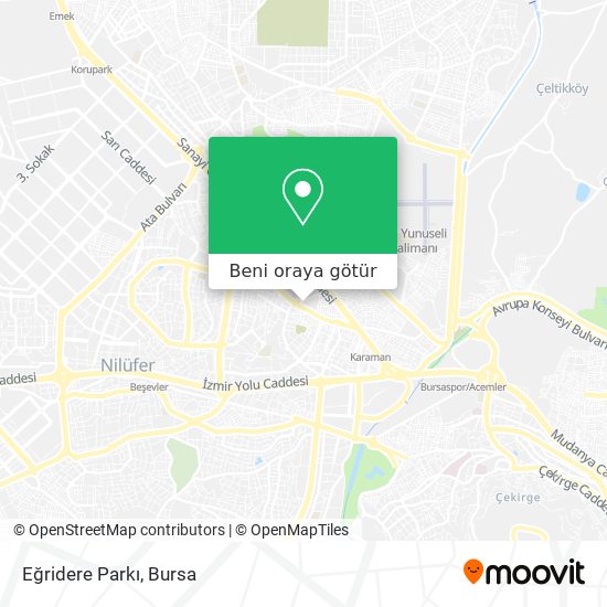 Eğridere Parkı harita