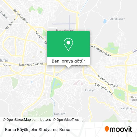 Bursa Büyükşehir Stadyumu harita