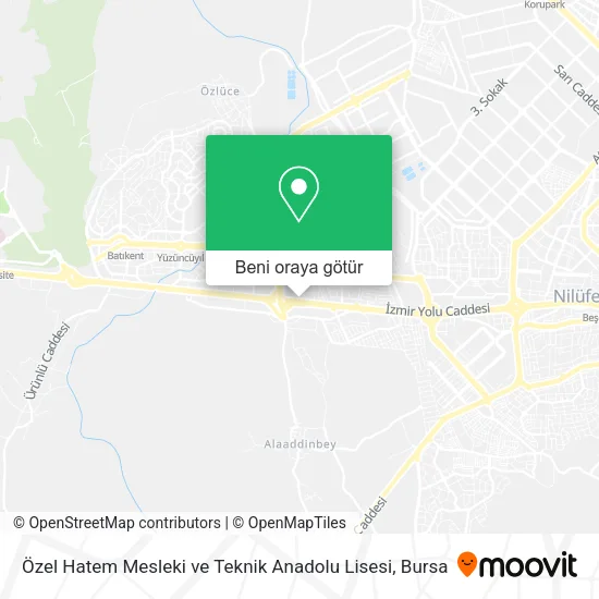 Özel Hatem Mesleki ve Teknik Anadolu Lisesi harita