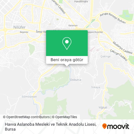 Havva Aslanoba Mesleki ve Teknik Anadolu Lisesi harita