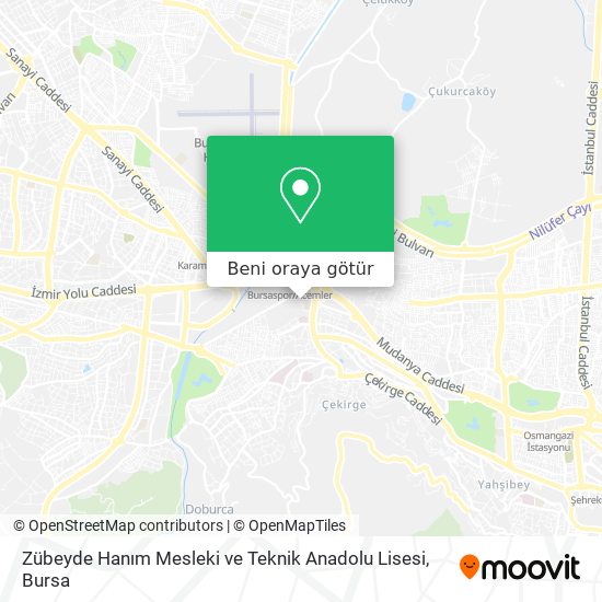 Zübeyde Hanım Mesleki ve Teknik Anadolu Lisesi harita