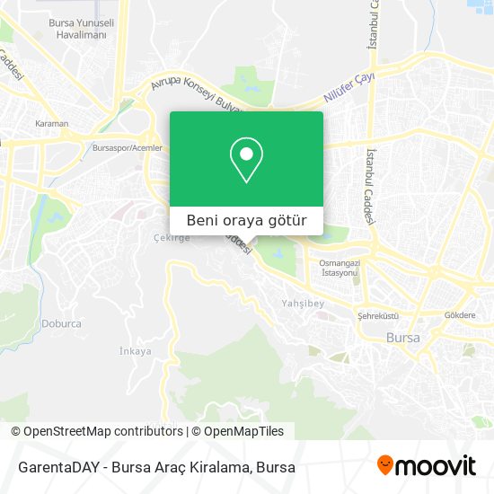 GarentaDAY - Bursa Araç Kiralama harita