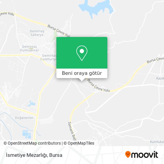 İsmetiye Mezarlığı harita
