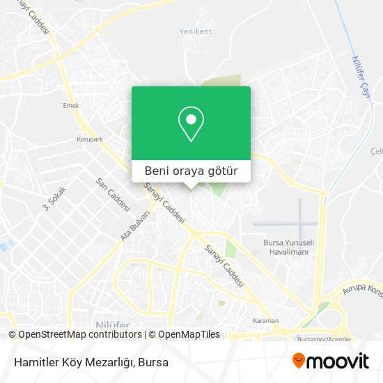 Hamitler Köy Mezarlığı harita