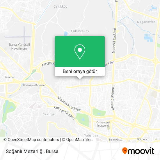 Soğanlı Mezarlığı harita