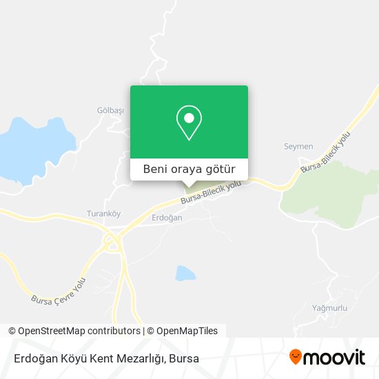 Erdoğan Köyü Kent Mezarlığı harita