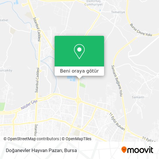 Doğanevler Hayvan Pazarı harita