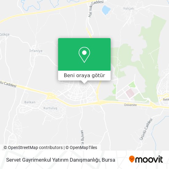 Servet Gayrimenkul Yatırım Danışmanlığı harita