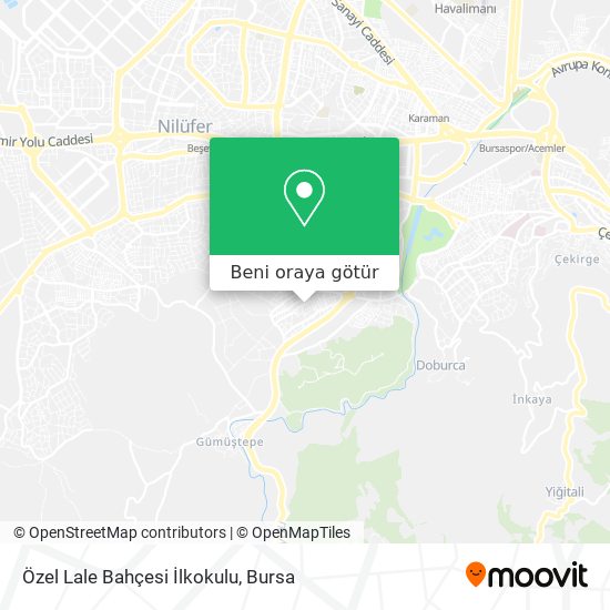 Özel Lale Bahçesi İlkokulu harita