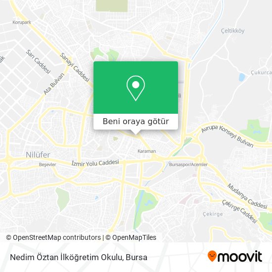 Nedim Öztan İlköğretim Okulu harita