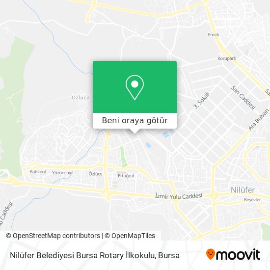 Nilüfer Belediyesi Bursa Rotary İlkokulu harita