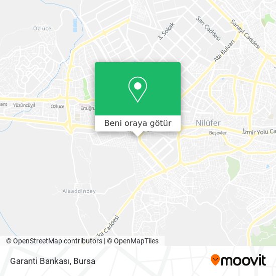 Garanti Bankası harita