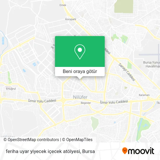 feriha uyar yiyecek içecek atölyesi harita