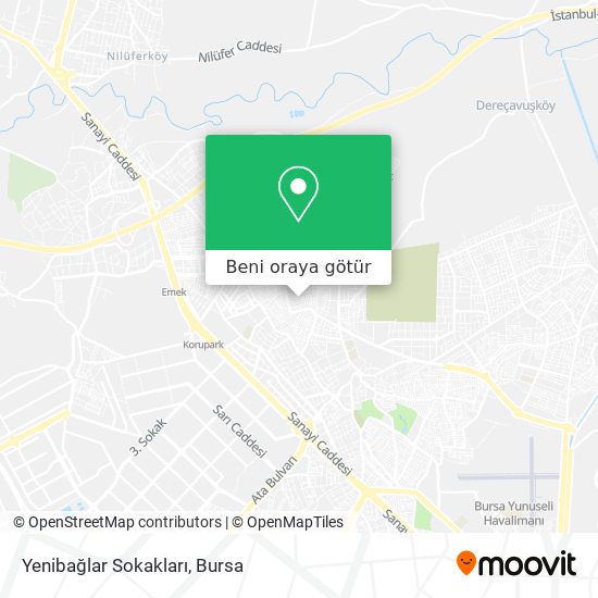 Yenibağlar Sokakları harita