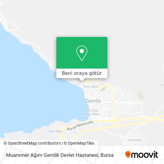 Muammer Ağım Gemlik Devlet Hastanesi harita