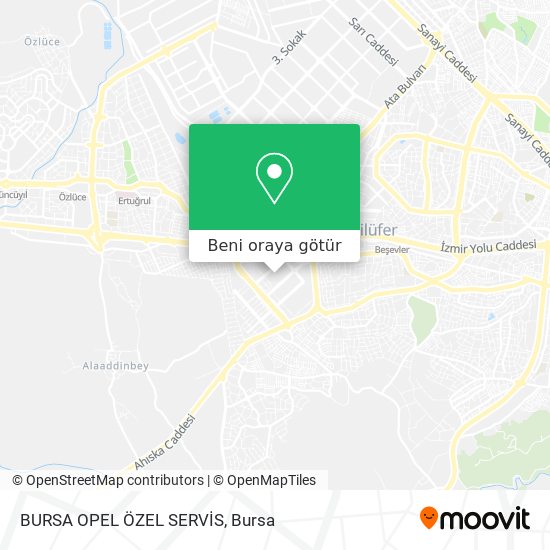 BURSA OPEL ÖZEL SERVİS harita