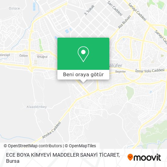 ECE BOYA KİMYEVİ MADDELER SANAYİ TİCARET harita