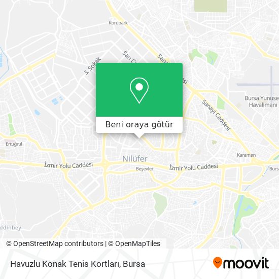 Havuzlu Konak Tenis Kortları harita
