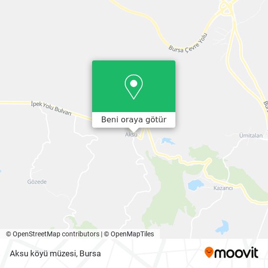Aksu köyü müzesi harita