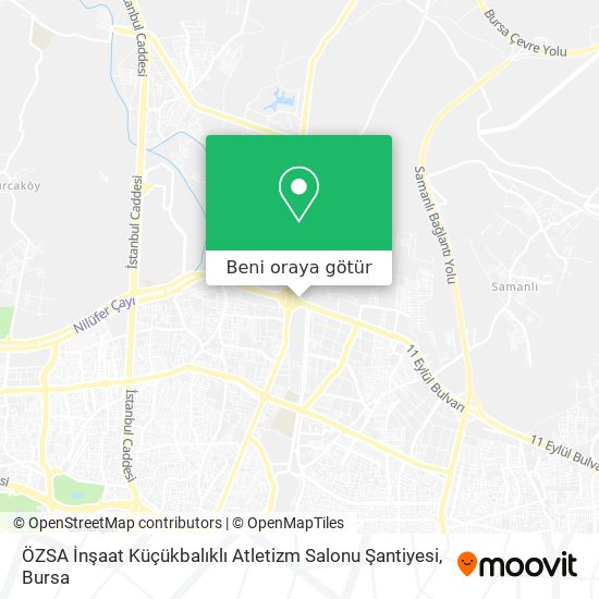 ÖZSA İnşaat Küçükbalıklı Atletizm Salonu Şantiyesi harita