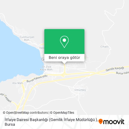 İtfaiye Dairesi Başkanlığı (Gemlik İtfaiye Müdürlüğü ) harita