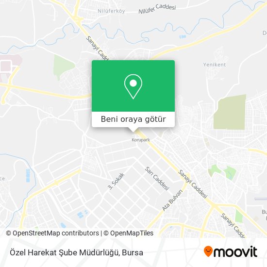 Özel Harekat Şube Müdürlüğü harita