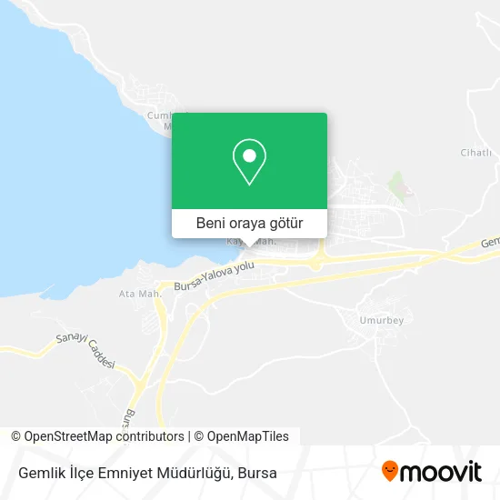Gemlik İlçe Emniyet Müdürlüğü harita