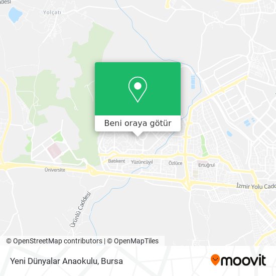 Yeni Dünyalar Anaokulu harita