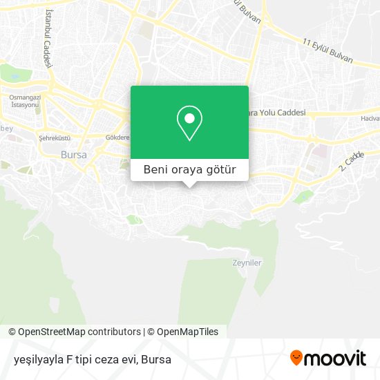 yeşilyayla F tipi ceza evi harita