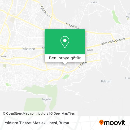 Yıldırım Ticaret Meslek Lisesi harita