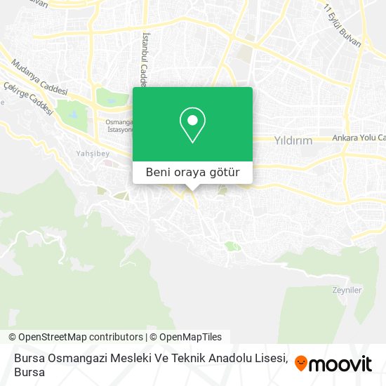 Bursa Osmangazi Mesleki Ve Teknik Anadolu Lisesi harita